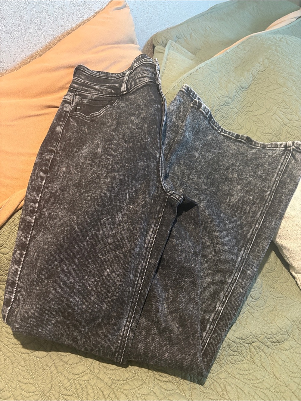 Kancan High Rise Flare Acid Wash Jeans 29x31